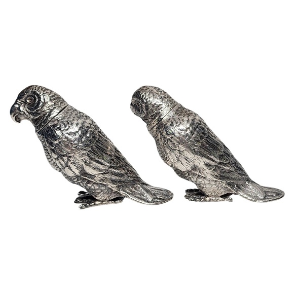 Berthold Muller Sterling Silver Parrot Salt & Pepper Shakers #16021 - Picture 4 of 10